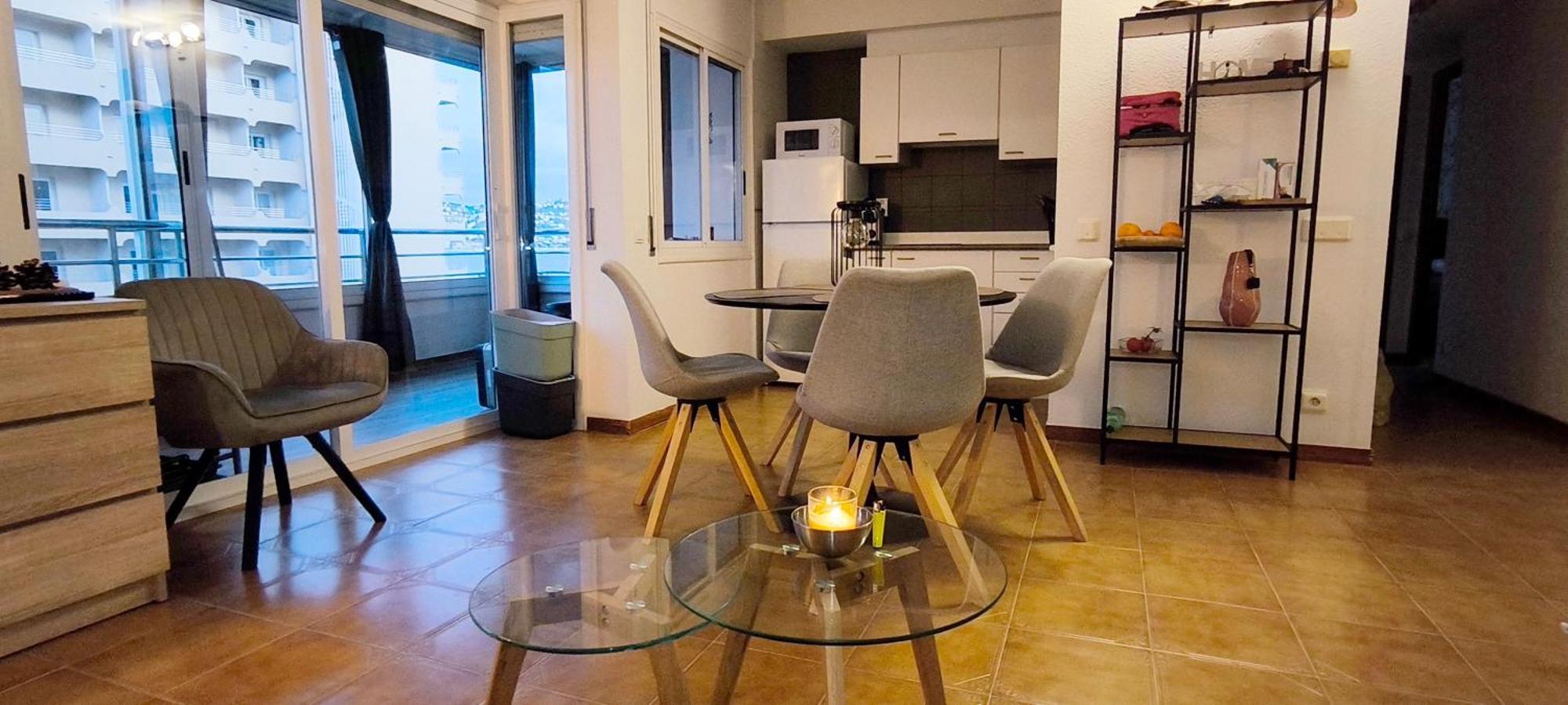 Spacieux Appartement Rose Front Mer Et Piscine Росас Экстерьер фото